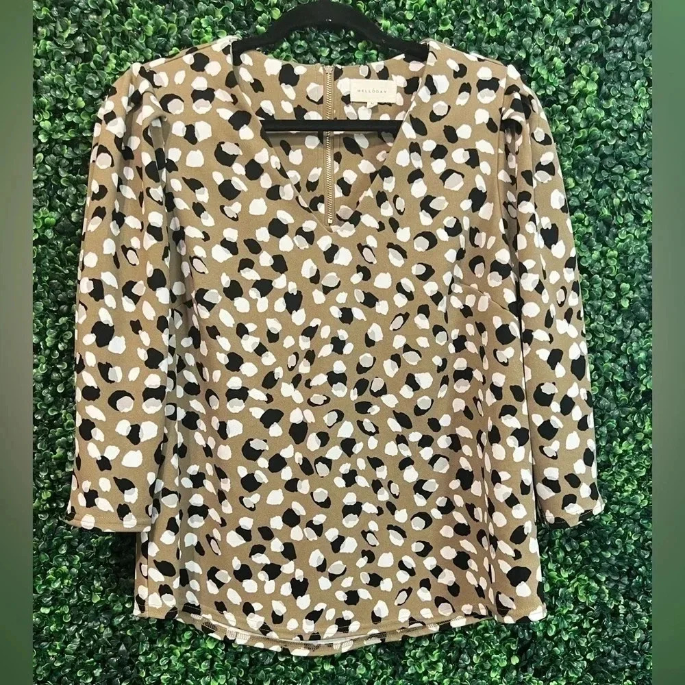 Melloday Dot Print Blouse - Medium